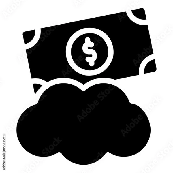 Fototapeta Currency Icon in Solid Style