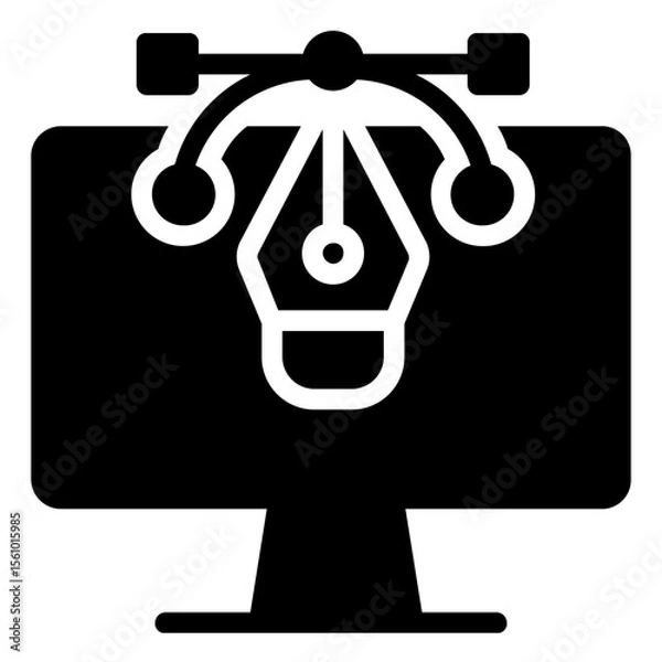 Fototapeta Design Icon in Solid Style