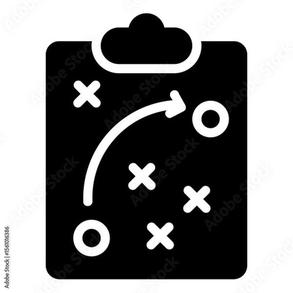 Obraz Strategy Icon in Solid Style