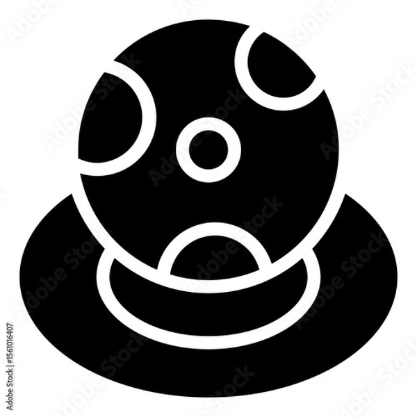 Obraz Space Icon in Solid Style