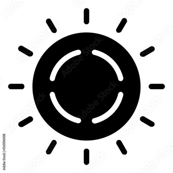 Obraz Sun Icon in Solid Style