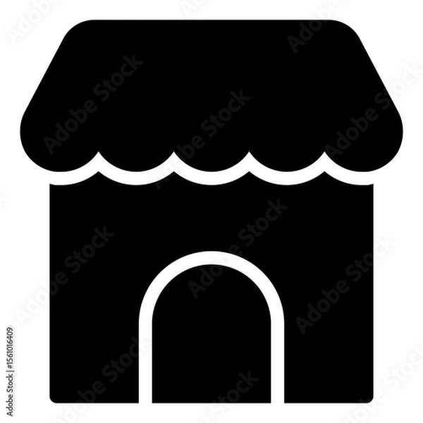 Obraz Store Icon in Solid Style