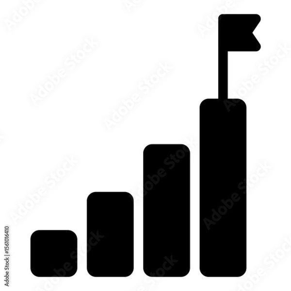 Obraz Success Icon in Solid Style