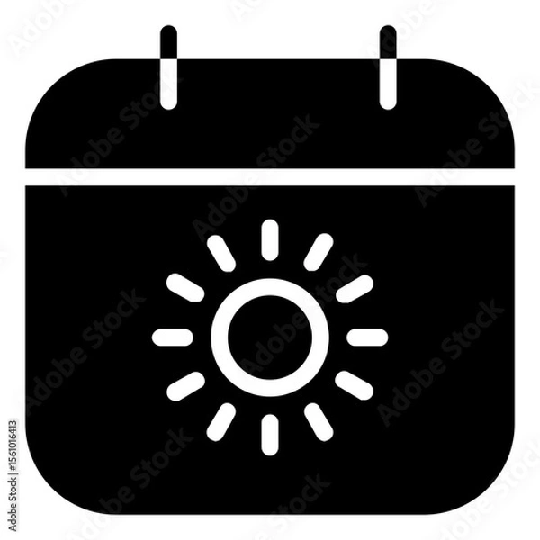 Obraz Summer  Icon in Solid Style