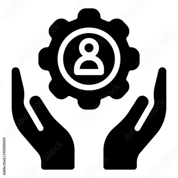 Obraz Support Icon in Solid Style