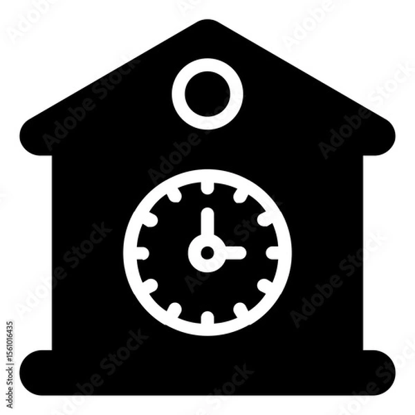 Obraz Time Icon in Solid Style