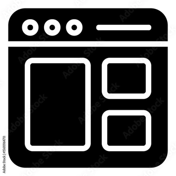 Obraz User Interface Icon in Solid Style