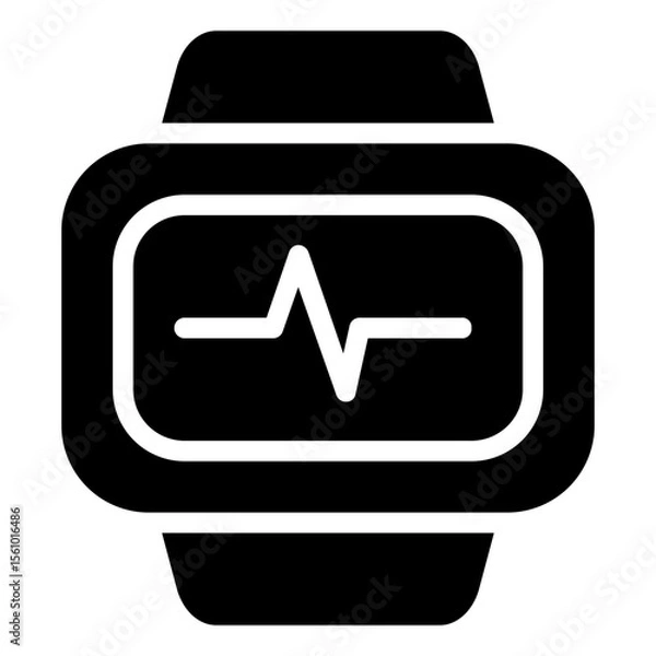 Obraz Watch Icon in Solid Style