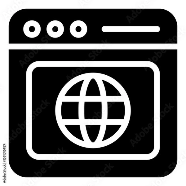 Obraz Web Icon in Solid Style