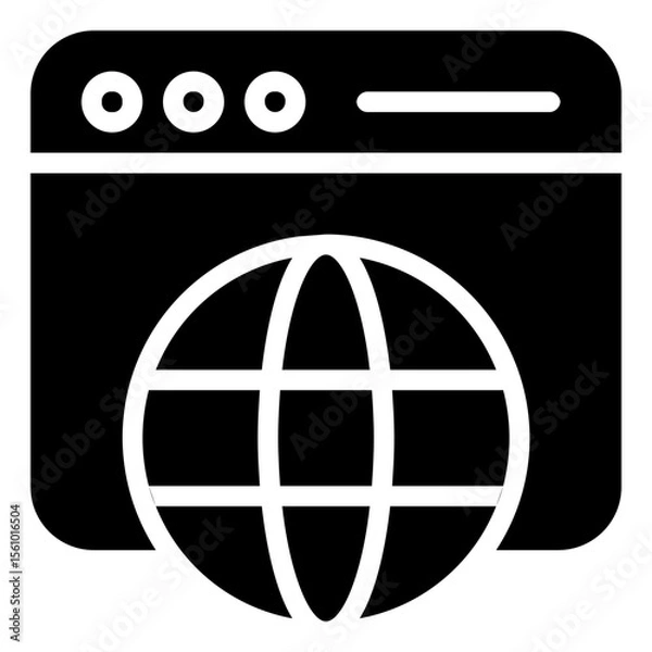 Obraz Website Icon in Solid Style