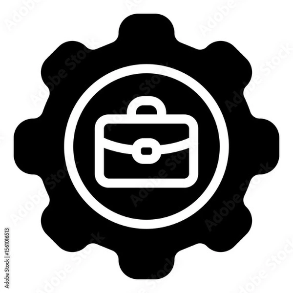 Obraz Work Icon in Solid Style