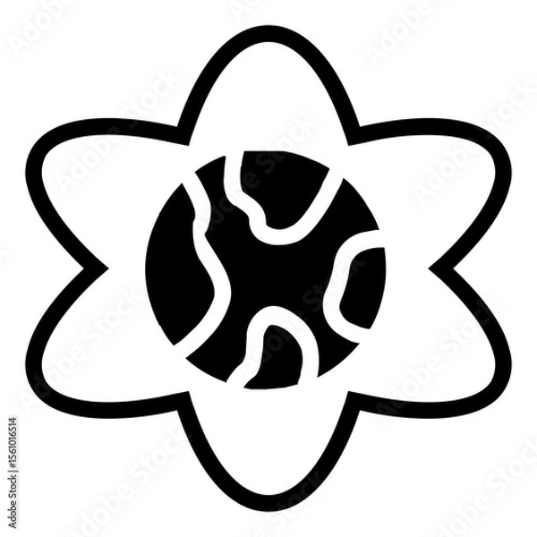 Obraz World Icon in Solid Style