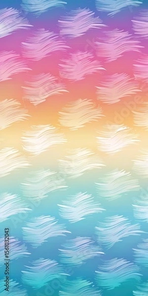 Fototapeta Ombre gradient background with abstract brush stroke seamless pattern