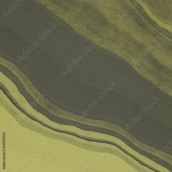 Fototapeta Abstract soil and rock layers. Green weathered layered stone surface texture