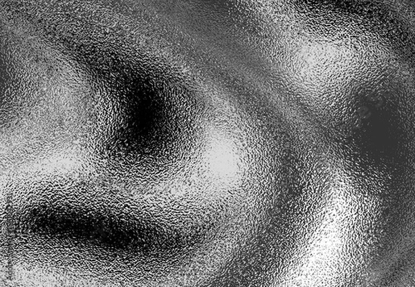 Fototapeta Black Foil with Wrinkled and Textured Surface Abstract Background
