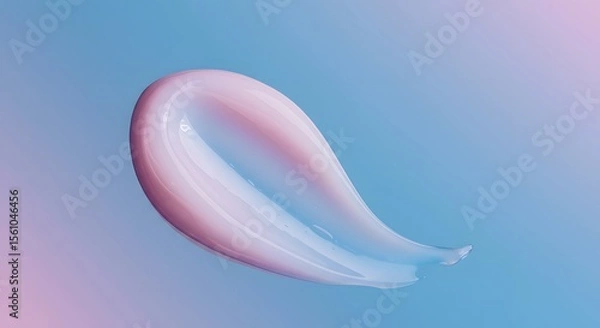 Obraz Smooth Pink Cream Swirl Texture, Beauty, and Skincare Product