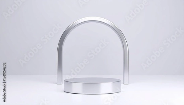 Fototapeta 3d illustration of abstract minimal architecture background, geometric 