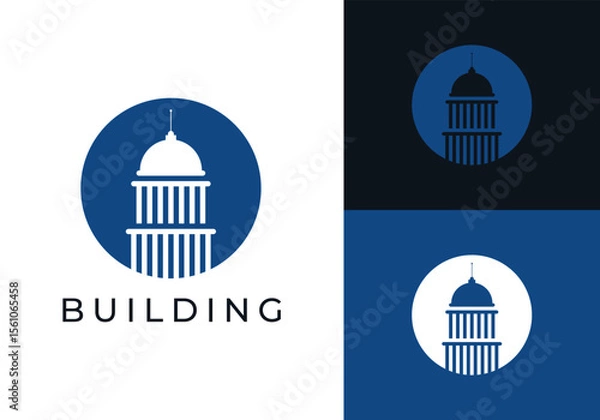 Fototapeta This is a building logo using the symbol of a building of justice. This logo is suitable for lawyers, legal aid organizations and such.