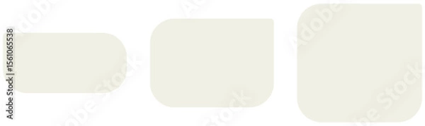 Obraz やわらかベージュの角丸図形