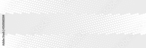 Fototapeta Dot white gray wave light technology texture background. Abstract big data digital concept. vector ilustration