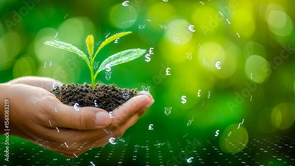 Obraz Digital finance and environmental growth