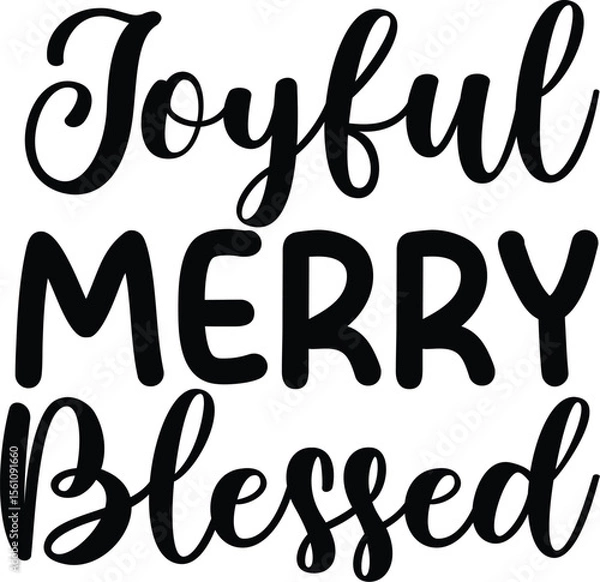 Obraz Basic RGB Joyful Merry Blessed svg design