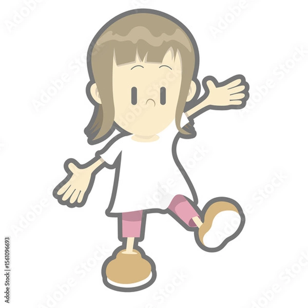 Fototapeta 手を広げるおんなのこ