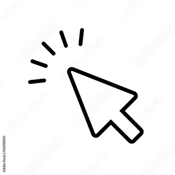 Fototapeta Arrow cursor icon to quick point