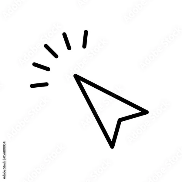 Fototapeta Arrow cursor icon to quick point