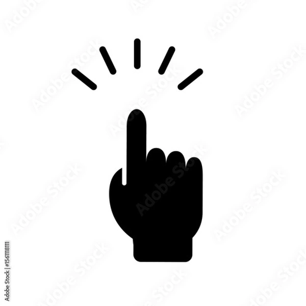 Fototapeta Pointing to a point, hand cursor icon