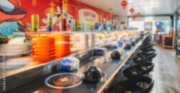 Obraz Modern Mala Hotpot Restaurant with Conveyor Belt