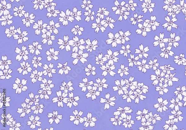 Obraz シームレスな芝桜の背景素材