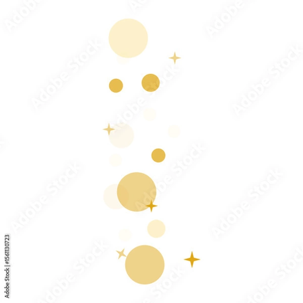 Fototapeta Golden bokeh confetti cluster with sparkles, ideal for festive decorations and invitations.