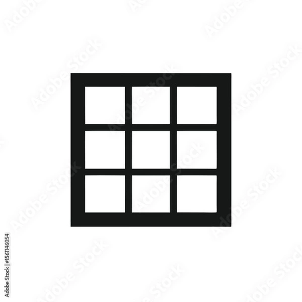 Fototapeta Nine-Square Grid Simple Geometric Icon Design Element
