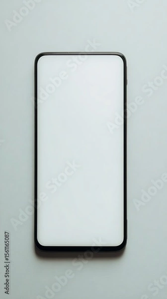 Fototapeta Smartphone, blank screen, on a light gray background