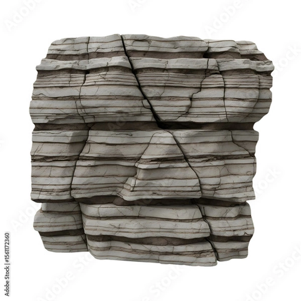 Obraz Stack of stylized black flat stones, ideal for zen, balance, or spa-related visuals – PNG Transparent Background.