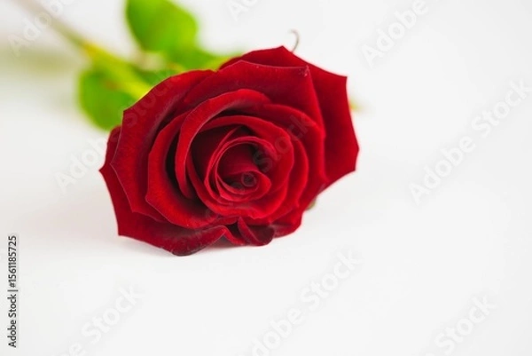Obraz Close-up of red rose against white background
