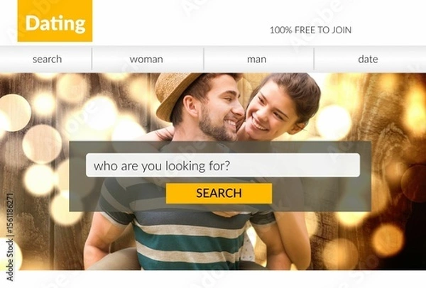 Obraz Search bar on dating site