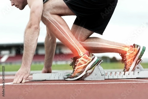 Obraz Runner experiencing ankle pain