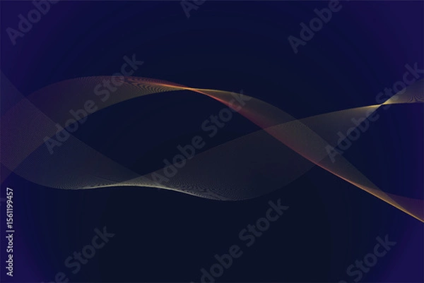 Obraz Elegant Teal and Purple Wave Abstract Background
