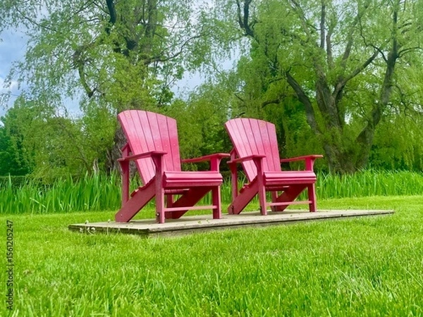 Fototapeta Red Chairs