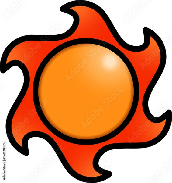 Obraz Gradient sun vector illustration
