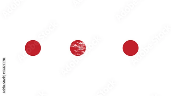 Fototapeta Japan flag with brush paint texture isolated on png or transparent background. Japan flag with transparent background.