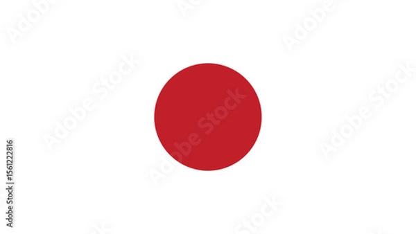 Fototapeta Japan flag with brush paint texture isolated on png or transparent background. Japan flag with transparent background.