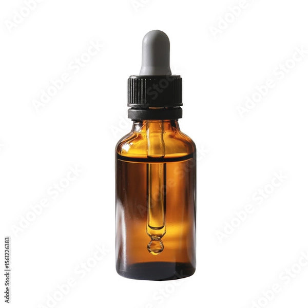 Fototapeta A bottle of essential oil with a dropper on top