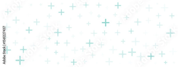 Obraz Plus pattern for abstract medical background with health symbols and hospital signs. Vector elements and icons for education or template. Modern white wallpaper.