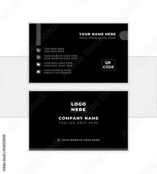 Obraz Classic Business Card Layout - Creative and Clean Business Card Template. Abstract Business Card. vertical & horizental Layout. Luxury business card design template. Vector illustration print template