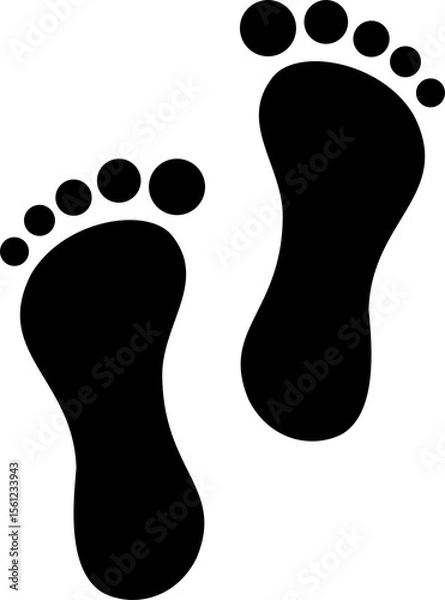 Obraz footprint sign. walk print. no walk. footwear prohibited. no footprints. keep off. do not step