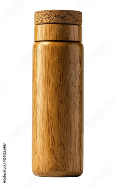 Fototapeta A wooden container with a cork stopper