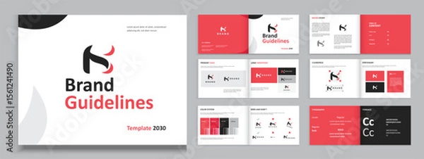 Obraz Brand Guideline Template | Brand Manual, Landscape Brand guidelines template